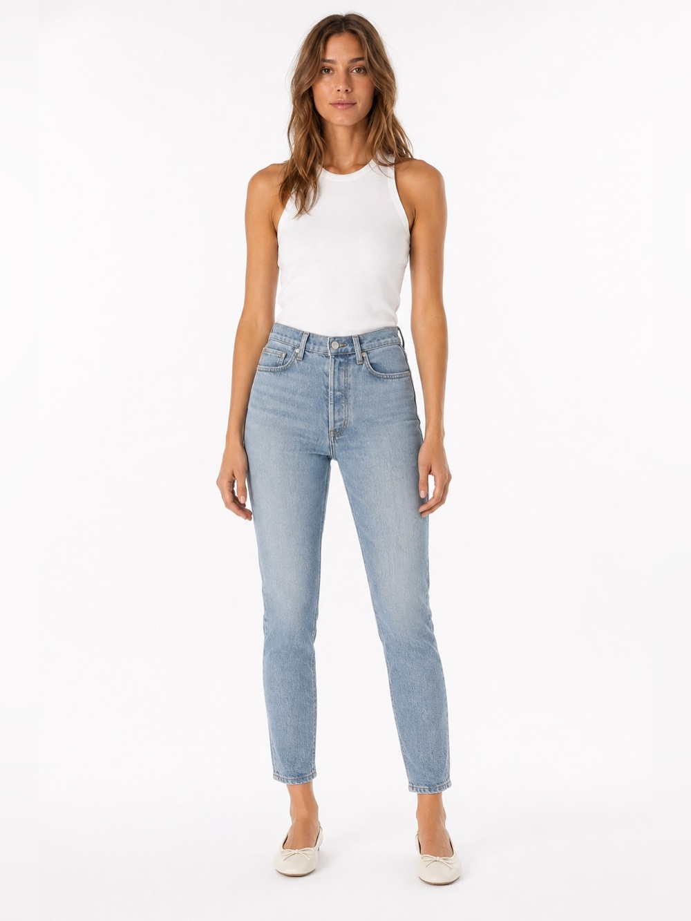 AGOLDE Nico High Rise Slim Ankle Jeans Light Wash Size 28